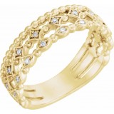 14K Yellow 1/8 CTW Stackable Diamond Ring photo