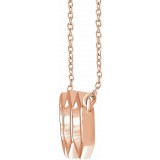 14K Rose Geometric 16-18 Necklace photo 2