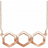 14K Rose Geometric 16-18 Necklace photo