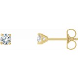 14K Yellow 1/5 CTW Diamond 4-Prong Cocktail-Style Earrings photo