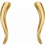 14K Yellow Horn Earrings photo 2