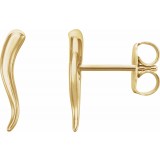 14K Yellow Horn Earrings photo