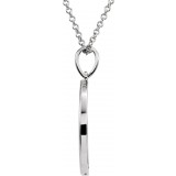 14K White 25.7x4.7 mm Crescent Moon 16 Necklace photo 2
