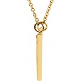 14K Yellow Triangle 16 Necklace photo 2