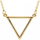 14K Yellow Triangle 16 Necklace photo