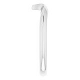 14K White Matching Band for 8x4 mm Ring photo 4
