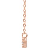 14K Rose 1/3 CTW Diamond Scattered Bar 18 Necklace photo 2