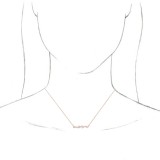 14K Rose 1/3 CTW Diamond Scattered Bar 18 Necklace photo 3