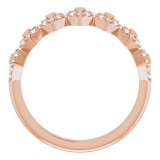 14K Rose 1/6 CTW Diamond Vintage-Inspired Anniversary Band photo 2