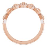 14K Rose 1/6 CTW Diamond Vintage-Inspired Anniversary Band photo 2