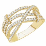 14K Yellow 1/2 CTW Diamond Ring photo