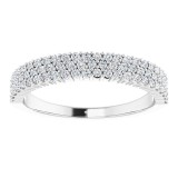 14K White 1/3 CTW Diamond Anniversary Band photo 3