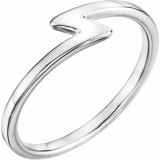 14K White Stackable Ring photo