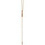 14K Rose Geometric Y 16-18 Necklace photo 2