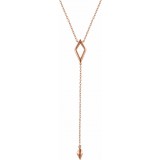 14K Rose Geometric Y 16-18 Necklace photo
