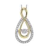 Gems One Silver (SLV 995) Diamond Rhythm Of Love Neckwear Pendant  - 1/10 ctw photo
