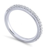 Gabriel & Co. 14k White Gold Victorian Anniversary Wedding Band photo 3