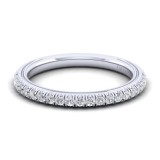 Gabriel & Co. 14k White Gold Victorian Anniversary Wedding Band photo