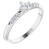14K White 1/4 CTW Diamond Stackable Ring photo