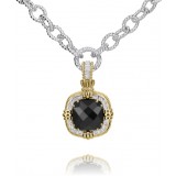 Vahan 14k Gold & Sterling Silver Black Onyx Pendant photo