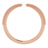 14K Rose Beaded Negative Space Ring photo 2