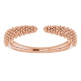 14K Rose Beaded Negative Space Ring photo 3