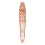 14K Rose Beaded Negative Space Ring photo 4