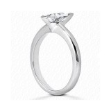 14k White Gold Semi-Mount Solitaire Engagement Ring photo 2