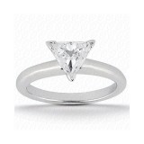 14k White Gold Semi-Mount Solitaire Engagement Ring photo