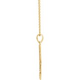14K Yellow 1/5 CTW Diamond Feather 16-18 Necklace photo 2