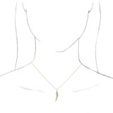 14K Yellow 1/5 CTW Diamond Feather 16-18 Necklace photo 3