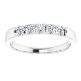 14K White 1/3 CTW Diamond French-Set Anniversary Band photo 3