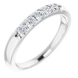 14K White 1/3 CTW Diamond French-Set Anniversary Band photo