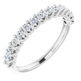 14K White 1/2 CTW Diamond Anniversary Band photo