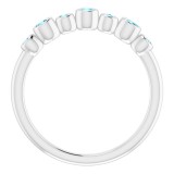 14K White Aquamarine Bezel-Set Ring photo 2