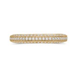 Shah Luxury 14K Yellow Gold Round Diamond Half-Eternity Wedding Band photo