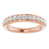 14K Rose 5/8 CTW Diamond Anniversary Band photo 3