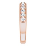 14K Rose 5/8 CTW Diamond Anniversary Band photo 4