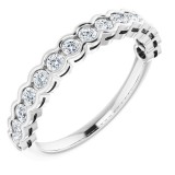 14K White 1/2 CTW Diamond Anniversary Band photo