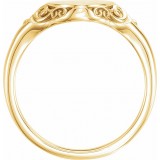 14K Yellow 13x9 mm Oval Signet Ring photo 2