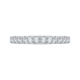 Shah Luxury 14K White Gold Round Diamond Wedding Band photo