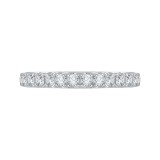 Shah Luxury 14K White Gold Round Diamond Wedding Band photo