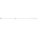 14K White .06 CTW Diamond Heart 7 Bracelet photo 2