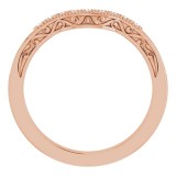 14K Rose .05 CTW Diamond Matching Band photo 2