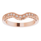 14K Rose .05 CTW Diamond Matching Band photo 3