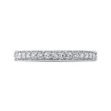 Shah Luxury 14K White Gold Round Diamond Half-Eternity Wedding Band photo