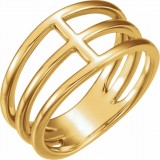 14K Yellow Negative Space Ring photo