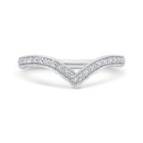Shah Luxury 14K White Gold Round Cut Diamond Counter Wedding Band photo