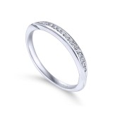 Gabriel & Co. 14k White Gold Contemporary Diamond Wedding Band photo 3