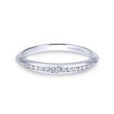 Gabriel & Co. 14k White Gold Contemporary Diamond Wedding Band photo